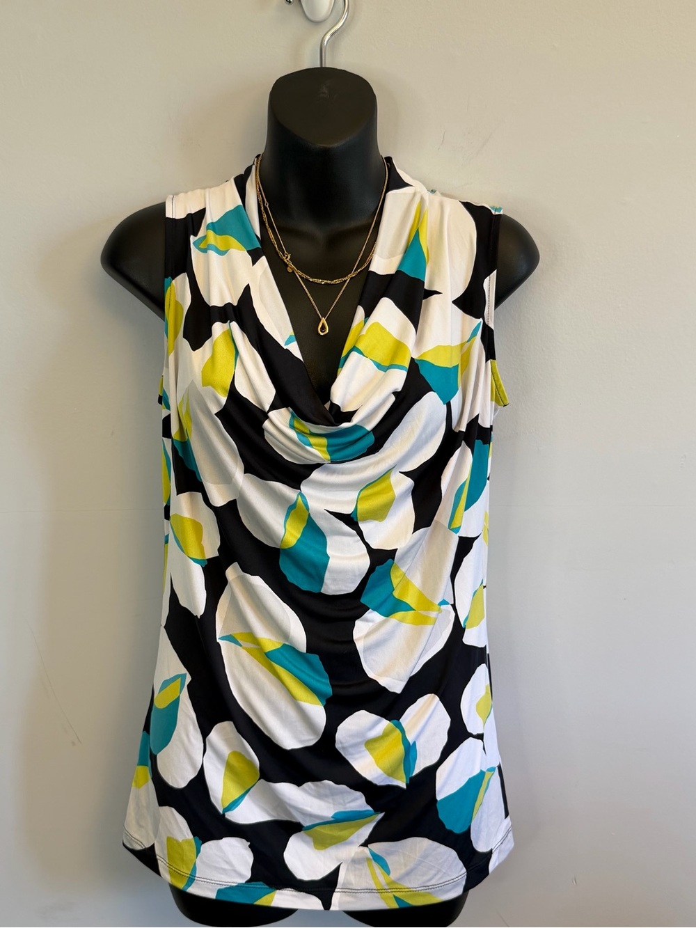 Worthington Floral Cowl Neck Top